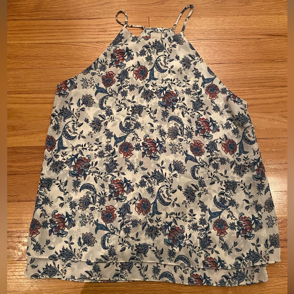 Paper Crane high neck floral tank